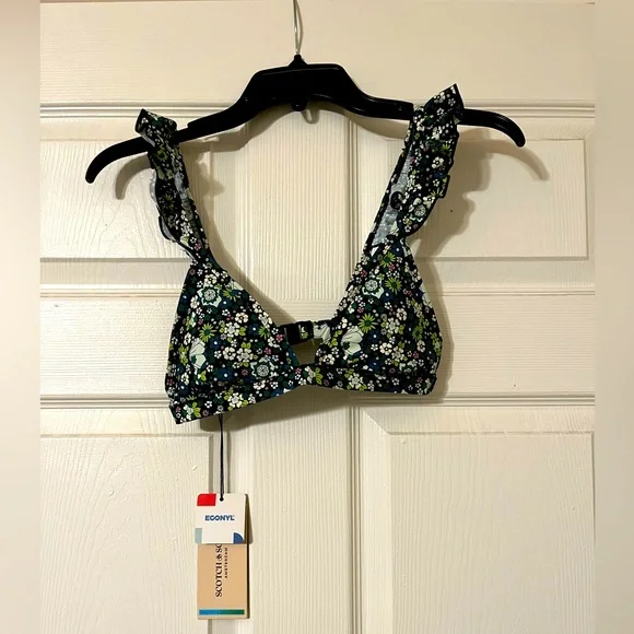 Scotch Soda Swim Nwt Floral Party 2piece Ruffle Bikini